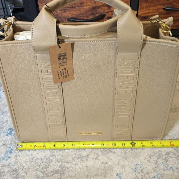 NWT Steve Madden BWEBBER-EL Satchel In Sandstorm Colorway DT623705